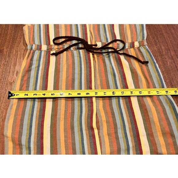 J. Gee Dress Medium, Long Sleeve, Striped, Yellow Green, Knee Length, Pockets - Picture 9 of 11